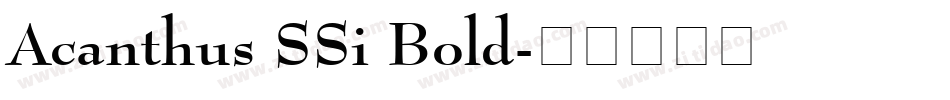Acanthus SSi Bold字体转换